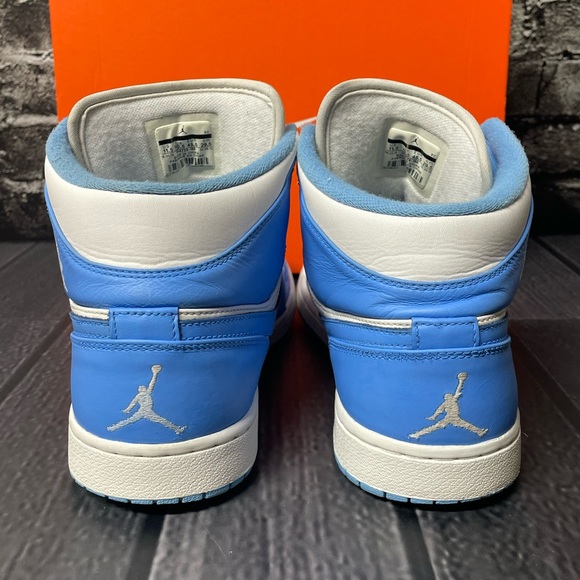 Jordan 1 Mid UNC 2013 US Mens Size 11.5 Nike North Carolina AJ1 Baby Blue - Picture 11 of 12